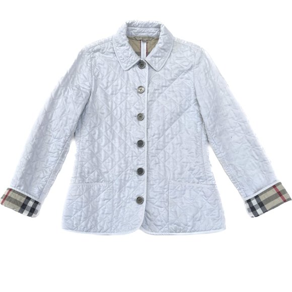 Auc BURBERRY LONDON  white nova check quilted jacket S - Picture 4 of 14